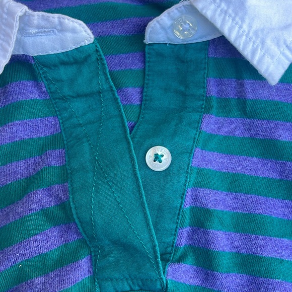 Cropped Collared Stripe Guess Shirt - Picture 3 of 6